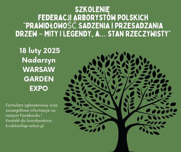 Szkolenie 18 luty 2025 Targi Warsaw Garden Expo Nadarzyn