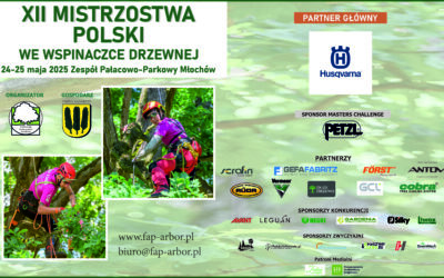 XII Mistrzostwa Polski we Wspinaczce Drzewnej, 24 – 25 MAJA w ZESPOLE PAŁACOWO-PARKOWYM W MŁOCHOWIE. GMINA NADARZYN.